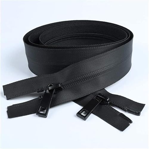 Spulenreißverschlüsse, Reißverschlüsse for Nähen, unsichtbarer Reißverschluss for Sportbekleidung, 70 cm ~ 150 cm, for Basteln, Nähen von Kleidungsstücken (Größe: 110 cm, Doppelschieber) (Größe: 70 cm von DeuyO