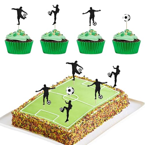 45 Stück Fussball Cupcake Deko, Geburtstag Kinder Muffin Torten Deko, Fußball Kuchendeko Junge, Kuchendekoration Cartoon Cupcake Topper, Fußball-Dekorationen für Fussball Party, Babyparty 45 Stück Fussball Cupcake Deko, Geburtstag Kinder Muffin Torten Deko, Fußball Kuchendeko Junge, Kuchendekoration Cartoon Cupcake Topper, Fußball-Dekorationen für Fussball Party, Babyparty von Devenirriche