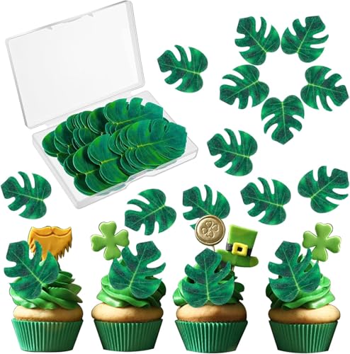 48 Stück Tropische Dschungel Tortendeko, Palmblatt-Kuchen-Deckel, Schildkröten Blätter Cupcake Dekorieren für Hawaii Aloha Jungle Summer Theme Party 48 Stück Tropische Dschungel Tortendeko, Palmblatt-Kuchen-Deckel, Schildkröten Blätter Cupcake Dekorieren für Hawaii Aloha Jungle Summer Theme Party von Devenirriche