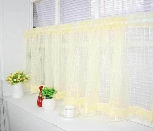 Devola Leinen-Garn Kurzgardine Pastorale Art Scheibengardine Transparent Gingham Bistrogardine mit Rüsche Design Vorhang Cafe Gardine Dekoration Vorhänge BxH 140x60cm Gelb 1er Pack Devola Leinen-Garn Kurzgardine Pastorale Art Scheibengardine Transparent Gingham Bistrogardine mit Rüsche Design Vorhang Cafe Gardine Dekoration Vorhänge BxH 140x60cm Gelb 1er Pack von Devola
