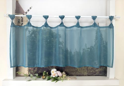 Devola Scheibengardine Einfarbig Bistrogardine Voile Kurzgardine Transparent Küchengardinen Modern mit Schlaufen Cafe Gardinen Kurzstores Gardinen HxB 45x145cm Blau 1 Stück Devola Scheibengardine Einfarbig Bistrogardine Voile Kurzgardine Transparent Küchengardinen Modern mit Schlaufen Cafe Gardinen Kurzstores Gardinen HxB 45x145cm Blau 1 Stück von Devola