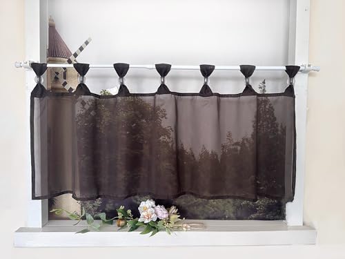 Devola Scheibengardine Einfarbig Bistrogardine Voile Kurzgardine Transparent Küchengardinen Modern mit Schlaufen Cafe Gardinen Kurzstores Gardinen HxB 60x140cm Braun 1 Stück Devola Scheibengardine Einfarbig Bistrogardine Voile Kurzgardine Transparent Küchengardinen Modern mit Schlaufen Cafe Gardinen Kurzstores Gardinen HxB 60x140cm Braun 1 Stück von Devola