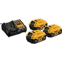 DeWALT Werkzeugakkus mit Schnellladegerät DCB1104P3-QW Lithium-Ionen 3x 5,0 Ah von Dewalt