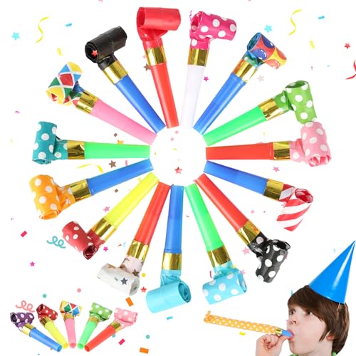 Dewdropdale 80 Stück Tröte, 8,5 x 2,8cm Tröten Kindergeburtstag, Bonbonfarben Partytröten, Tröten für Kinderspielzeug, Tröte Kinder für Neujahr, Geburtstagsfeier, Graduierungsfeier, Weihnachten Dewdropdale 80 Stück Tröte, 8,5 x 2,8cm Tröten Kindergeburtstag, Bonbonfarben Partytröten, Tröten für Kinderspielzeug, Tröte Kinder für Neujahr, Geburtstagsfeier, Graduierungsfeier, Weihnachten von Dewdropdale
