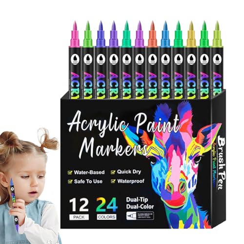 Dewireaey Acrylmarker - Wasserdichte Keramik Malstifte Kollektion | Permanente Bastelmarker Zeichenwerkzeuge Für Stein Stoff Papier Dewireaey Acrylmarker - Wasserdichte Keramik Malstifte Kollektion | Permanente Bastelmarker Zeichenwerkzeuge Für Stein Stoff Papier von Dewireaey