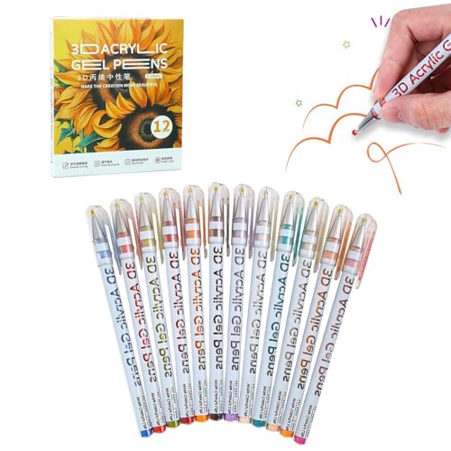 Dewireaey Acrylstifte | Mehrfarbiges Acryl Marker Kunst Set | Bastel Zeichen Malstifte für Stein Holz Stoff Papier Kreativprojekte Dewireaey Acrylstifte | Mehrfarbiges Acryl Marker Kunst Set | Bastel Zeichen Malstifte für Stein Holz Stoff Papier Kreativprojekte von Dewireaey