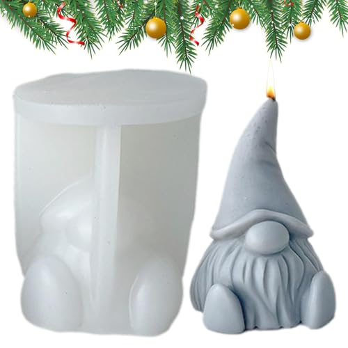 Dewireaey Gnomformen - Wiederverwendbare 3D Gießform Für Gartenzwerge | Wiederverwendbares Zubehör Für Epoxy Handwerk Haus Halloween Fest Kinder Kerzen Familienprojekte von Dewireaey