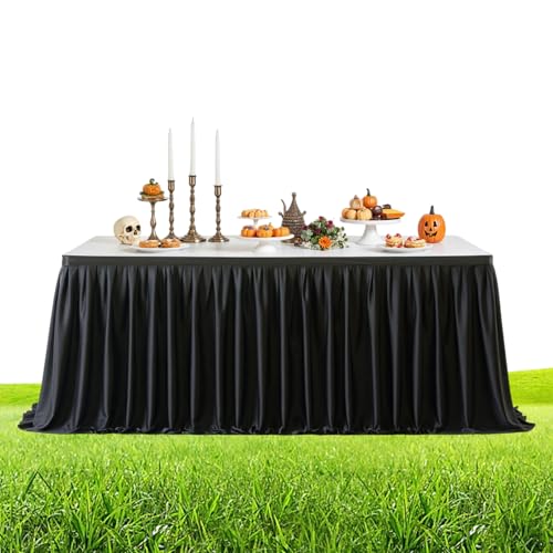 Dewireaey Tischdekorationsrock - Waschbar Schwarz Volant Tischdecke | Dekoratives Tischzubehör Für Babyfeier Taufe Geburtstag Abschlussfeier Karneval Halloween Hochzeit Dewireaey Tischdekorationsrock - Waschbar Schwarz Volant Tischdecke | Dekoratives Tischzubehör Für Babyfeier Taufe Geburtstag Abschlussfeier Karneval Halloween Hochzeit von Dewireaey