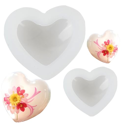 Dewocke 2 Stück 3D Kerzenform Silikon Liebeformen Set, Liebe Kerzen Gießen Formen, Silikonform für Sojawachs, Bienenwachs, Duftkerzen, DIY Kunsthandwerk und Kuchen Dekoration Dewocke 2 Stück 3D Kerzenform Silikon Liebeformen Set, Liebe Kerzen Gießen Formen, Silikonform für Sojawachs, Bienenwachs, Duftkerzen, DIY Kunsthandwerk und Kuchen Dekoration von Dewocke
