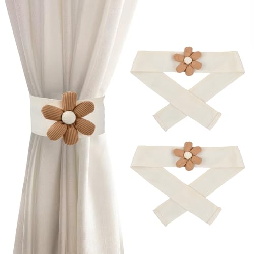 Dewocke 2 Stück Vorhang Raffhalter Gardinenband, Blumen Vorhang Raffhalter, Multifunktional Niedlich Gardinenhalter, Boho Vorhang Halter, Vorhang Seil Schnallen für Haus, Büro, Fenster Dekoration Dewocke 2 Stück Vorhang Raffhalter Gardinenband, Blumen Vorhang Raffhalter, Multifunktional Niedlich Gardinenhalter, Boho Vorhang Halter, Vorhang Seil Schnallen für Haus, Büro, Fenster Dekoration von Dewocke