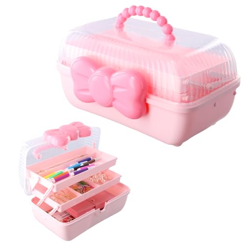 Dewocke 3-Regal Mehrzweck-Aufbewahrungsbox, mit Fächern, Bastelkoffer Kinder, Bastelkoffer Aufbewahrung, Nähkasten Kunststoff, Medizinkoffer, für Medikamente, Werkzeuge, Haarschmuck und Kosmetik,Stift Dewocke 3-Regal Mehrzweck-Aufbewahrungsbox, mit Fächern, Bastelkoffer Kinder, Bastelkoffer Aufbewahrung, Nähkasten Kunststoff, Medizinkoffer, für Medikamente, Werkzeuge, Haarschmuck und Kosmetik,Stift von Dewocke