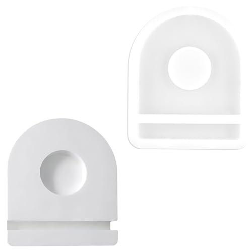 Dewocke Silikonformen Gießformen Kerzenhalter, DIY Kombination Gießform Kerzenhalter, Gipsformen zum Gießen, Neue Ideen Silikon Gießform Kerzenhalter, Gießformen Silikon (Sockel-Halbkreis) von Dewocke