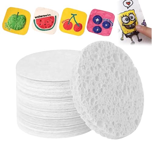 Dewppxi Magic Puffy Paint,Magic Foam Texture Painting,3D Drawing Magics Canvas Sponge,Foam Texture Blank Painting Paper,Handmade DIY Art Papers,Puffy Popcorn Drawing Texture Painting Kit (10 Round) von Dewppxi