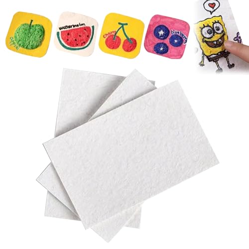 Magic Puffy Paint,Magic Foam Texture Painting,3D Drawing Magics Canvas Sponge,Foam Texture Blank Painting Paper,Handmade DIY Art Papers,Puffy Popcorn Drawing Texture Painting Kit (10 Rectangle) von Dewppxi