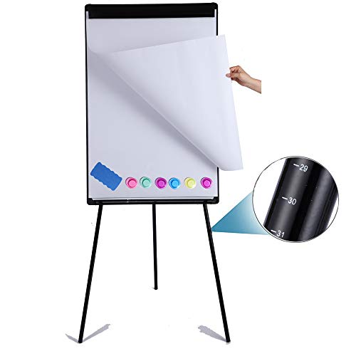 DexBoard Trocken abwischbare Staffelei, 61 x 91,4 cm, höhenverstellbare magnetische Whiteboard-Staffelei mit Stativständer, Büro-Präsentationstafel mit Flipchart-Pad, Magneten und Radiergummi, Schwarz DexBoard Trocken abwischbare Staffelei, 61 x 91,4 cm, höhenverstellbare magnetische Whiteboard-Staffelei mit Stativständer, Büro-Präsentationstafel mit Flipchart-Pad, Magneten und Radiergummi, Schwarz von DexBoard