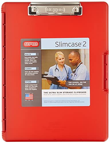 Dexas Slimcase 2 Kunststoff-Klemmbrett mit Aufbewahrung und Seitenöffnung, Erdbeerrot, Bürobedarf-Klemmbretter zum Organisieren, Tragen und Aufbewahren, A4-Halter, Stil und Funktionalität Dexas Slimcase 2 Kunststoff-Klemmbrett mit Aufbewahrung und Seitenöffnung, Erdbeerrot, Bürobedarf-Klemmbretter zum Organisieren, Tragen und Aufbewahren, A4-Halter, Stil und Funktionalität von Dexas