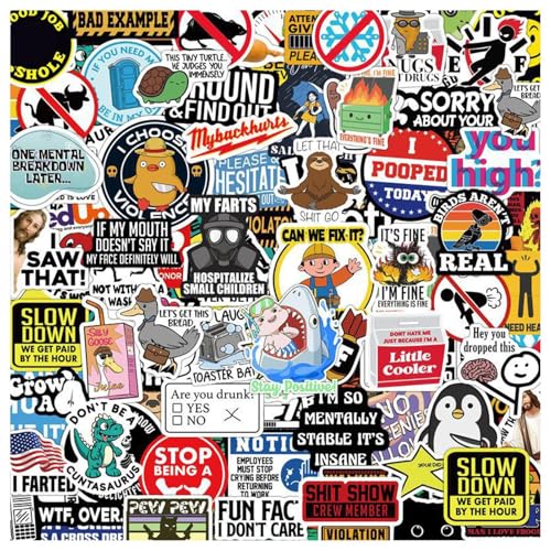 Dfstvup Lustige Baustellen-Sticker 150 Stück,Elektriker-Sticker für Schutzhelme - Witzige wasserdichte Aufkleber Für Kinder Jugendliche Männer Frauen Motorrad Auto Arbeit Trinkflasche von Dfstvup