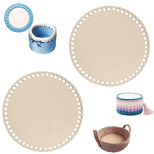 Dfuqanb 2 Stück Korbböden zum Häkeln, Naturholzkorbboden Kreis, Blank Holzboden zum Häkeln, Naturholzkorbboden, Korbboden Set, Crochet Basket Holzbasis, zum DIY-Korbflechten für die Heimdekoration Dfuqanb 2 Stück Korbböden zum Häkeln, Naturholzkorbboden Kreis, Blank Holzboden zum Häkeln, Naturholzkorbboden, Korbboden Set, Crochet Basket Holzbasis, zum DIY-Korbflechten für die Heimdekoration von Dfuqanb