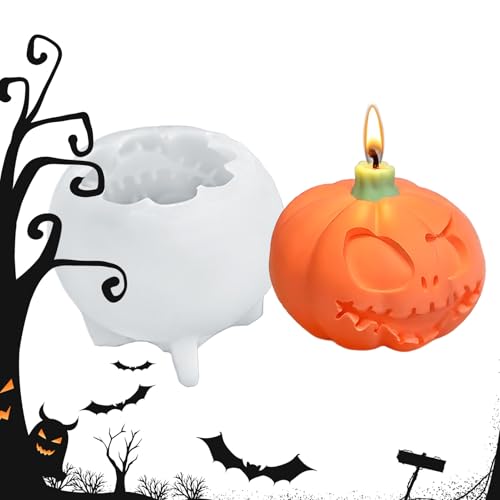 Dgayaeic Halloween Kerzenformen | Silikon Schmuckform,Gruselige Halloween Form Für Epoxidharz Gips Dekoration Bastelarbeiten von Dgayaeic