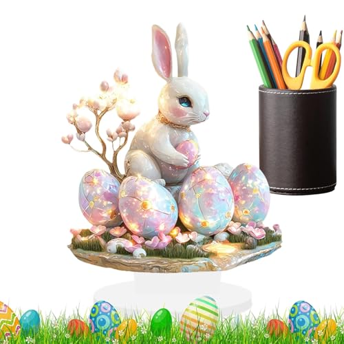 -Eierdekoration, Osterharzdekor, Kaninchenei -Figuren können es lange zeigen, nicht leicht zu brechen oder 25 cm für Zuhause zu beschädigen -Eierdekoration, Osterharzdekor, Kaninchenei -Figuren können es lange zeigen, nicht leicht zu brechen oder 25 cm für Zuhause zu beschädigen von Dgkdek