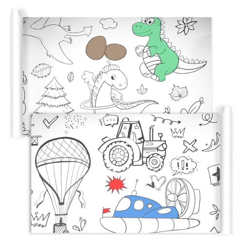 2 Stück Malrolle zum Ausmalen, 300 x 30 cm Schneidbare Zeichenrolle Papierrolle Malen, DIY Ausmaltischdecke Maltischdecke, Papierrollen zum Zeichnen für Party Dekorationen, Geschenke, Banner 2 Stück Malrolle zum Ausmalen, 300 x 30 cm Schneidbare Zeichenrolle Papierrolle Malen, DIY Ausmaltischdecke Maltischdecke, Papierrollen zum Zeichnen für Party Dekorationen, Geschenke, Banner von Dhisperares