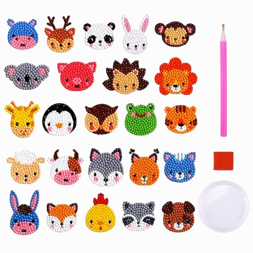 24 Stück 5D Diamant Painting Bilder Kinder, DIY Tiere Diamond Painting Sticker Geburtstag Diamant Aufkleber, Diamantmalerei Kits für Spielzeug Weihnachten Mitgebsel Kindergeburtstag Gastgeschenk 24 Stück 5D Diamant Painting Bilder Kinder, DIY Tiere Diamond Painting Sticker Geburtstag Diamant Aufkleber, Diamantmalerei Kits für Spielzeug Weihnachten Mitgebsel Kindergeburtstag Gastgeschenk von Dhisperares