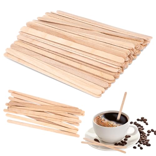 300 Stück Rührstäbchen Holz, 11 cm Kaffeestäbchen Einweg Holz, Glatte Holzrührstäbchen, Holzstäbchen Kaffee Biologisch Abbaubare, Natürlich Holzstiele Umrührstäbchen für Milch, Tee, Heißgetränke, Saft 300 Stück Rührstäbchen Holz, 11 cm Kaffeestäbchen Einweg Holz, Glatte Holzrührstäbchen, Holzstäbchen Kaffee Biologisch Abbaubare, Natürlich Holzstiele Umrührstäbchen für Milch, Tee, Heißgetränke, Saft von Dhisperares