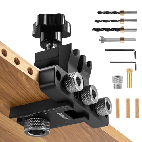 8/10/15mm Holzdübel Bohrschablone Möbelbau, 3 in 1 Bohrlehre für Holzbearbeitung Exakte Dübellöchre, Dübelhilfe mit Positionierungsclip Einstellbare Bohrführung Stanzer-Locator Tischlerwerkzeuge 8/10/15mm Holzdübel Bohrschablone Möbelbau, 3 in 1 Bohrlehre für Holzbearbeitung Exakte Dübellöchre, Dübelhilfe mit Positionierungsclip Einstellbare Bohrführung Stanzer-Locator Tischlerwerkzeuge von Dhnvcud