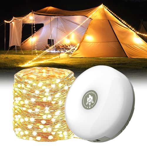 Dhqkqg Camping Lichterkette Aufrollbar, 10m Camping Lichterkette, USB Wiederaufladbare Campinglampe, Wasserdichte Tragbare Verstaubare Lichterkette für Den Außenbereich, Camping, Garten, Warmes Licht Dhqkqg Camping Lichterkette Aufrollbar, 10m Camping Lichterkette, USB Wiederaufladbare Campinglampe, Wasserdichte Tragbare Verstaubare Lichterkette für Den Außenbereich, Camping, Garten, Warmes Licht von Dhqkqg