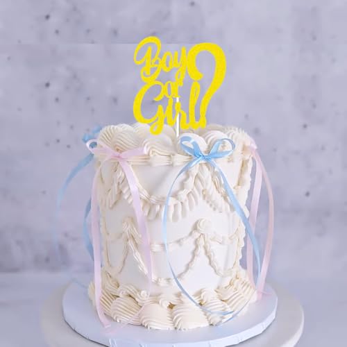 Tortenaufsatz mit rosa und blauer Schleife, Babyschuhe, Tortenaufsatz für Babyparty, Kuchen Tortenaufsatz mit rosa und blauer Schleife, Babyschuhe, Tortenaufsatz für Babyparty, Kuchen von DiDida