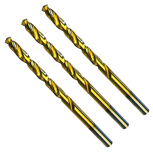 3er Pack HSS-TiN Metall-Spiralbohrer DIN 338 5,0mm geschliffen (Titannitriert, für Metal und Edelstahl, Profiqualität, lange Lebensdauer) von DiVo