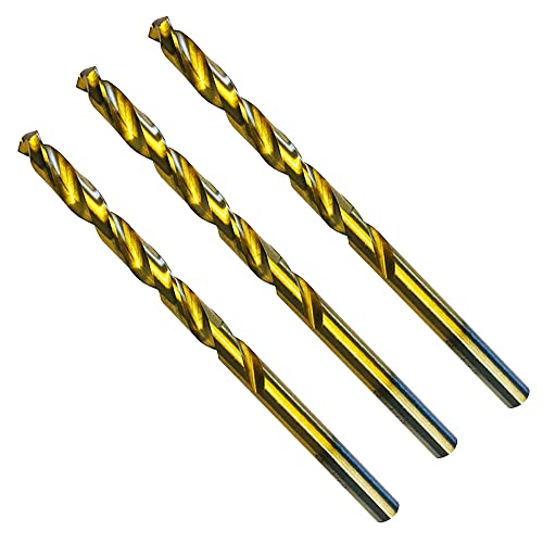 HSS-TiN Metall-Spiralbohrer DIN 338 9,5mm geschliffen (Titannitriert, für Metal und Edelstahl, Profiqualität, lange Lebensdauer) von DiVo