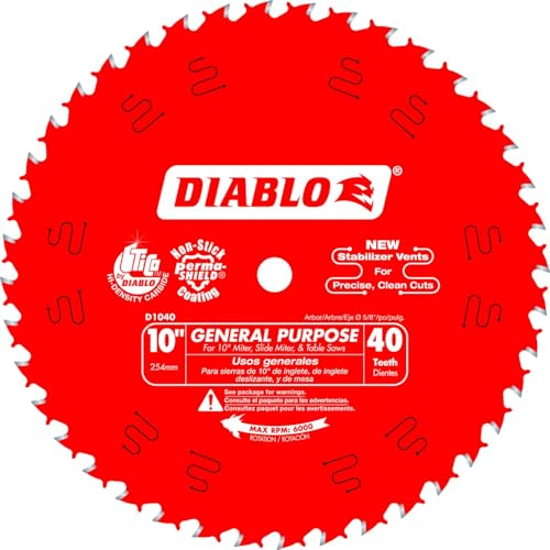 Freud D1040X Diablo Allzweck-Gehrungssägeblatt, 40T, ATB, 25,4 cm von Diablo