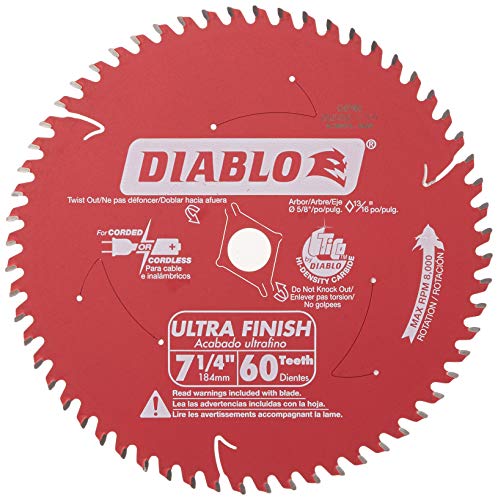 Freud d0760 a 7–1/4-Zoll 60 Z Diablo Ultra Finish Arbeit Tisch Sägeblatt Freud d0760 a 7–1/4-Zoll 60 Z Diablo Ultra Finish Arbeit Tisch Sägeblatt von Diablo
