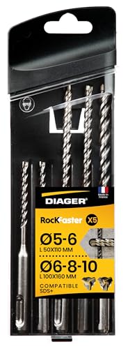 DIAGER Coffret 5 forets béton ROCKFASTER - 1004A - Foret et accessoire perçage DIAGER Coffret 5 forets béton ROCKFASTER - 1004A - Foret et accessoire perçage von Diager