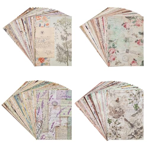 Diakey 120 Blatt Vintage-Scrapbook-Papier, 20,1 x 14 cm, Junk Journal Supplies Decoupage Collage Papier-Set für Scrapbooking, Handwerk, ästhetische Raumdekoration, Wandkunst Cottagecore Diakey 120 Blatt Vintage-Scrapbook-Papier, 20,1 x 14 cm, Junk Journal Supplies Decoupage Collage Papier-Set für Scrapbooking, Handwerk, ästhetische Raumdekoration, Wandkunst Cottagecore von Diakey