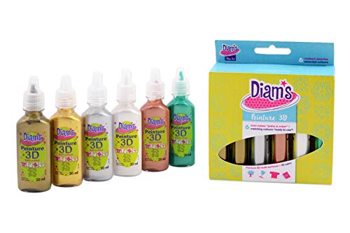Diam's 3D-Farben, klein, 6 Stück Couleurs métallisées Diam's 3D-Farben, klein, 6 Stück Couleurs métallisées von Diam's