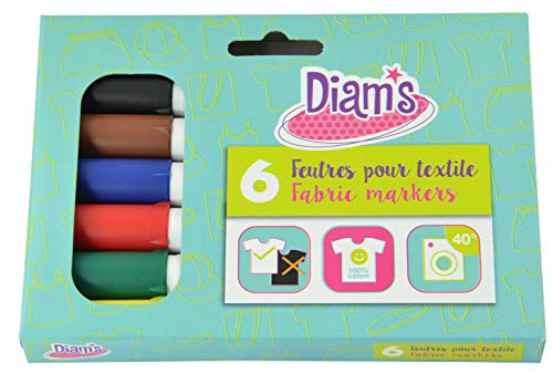 Diam's DI40792 Filzstifte für Textilien, Kunststoff, Unisex, 14 cm x 10,5 cm von Diam's