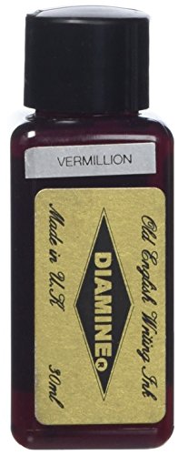 Diamine, Tinte für Füllfederhalter, 30 ml Flasche, Zinnoberrot von Diamine