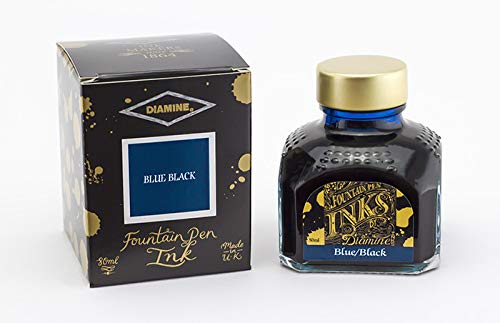 Diamine 80 ml Blau/Schwarz Füllfederhalter Tinte von Diamine