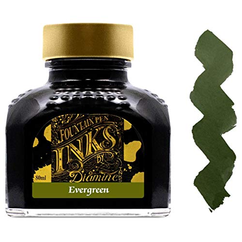 Diamine Füllfederhalter-Tinte, 80 ml, Türkis Dunkelgrün (Evergreen) von Diamine