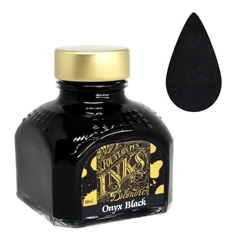 Diamine Füllfederhalter-Tinte, 80 ml, Türkis Onyx Black von Diamine