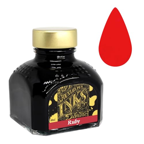 Diamine Füllfederhalter-Tinte, 80 ml, Türkis rubinrot von Diamine