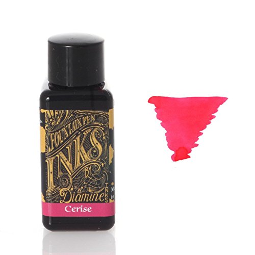 Diamine Ink,Cerise,Pink,Rosa,Tinte Schreibtinte für Füllfederhalter,30 ml von Diamine