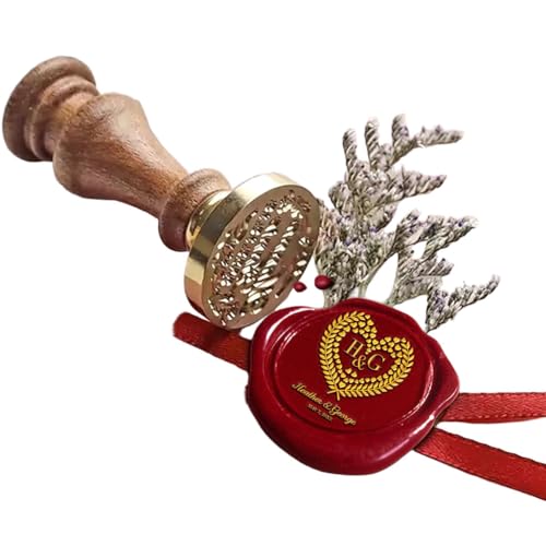 Wachssiegel-Stempel, Holzgriff, personalisiertes Logo/Initialen, ideal für Hochzeitseinladungen, Briefe und Bastelarbeiten Wachssiegel-Stempel, Holzgriff, personalisiertes Logo/Initialen, ideal für Hochzeitseinladungen, Briefe und Bastelarbeiten von Diamond drawing