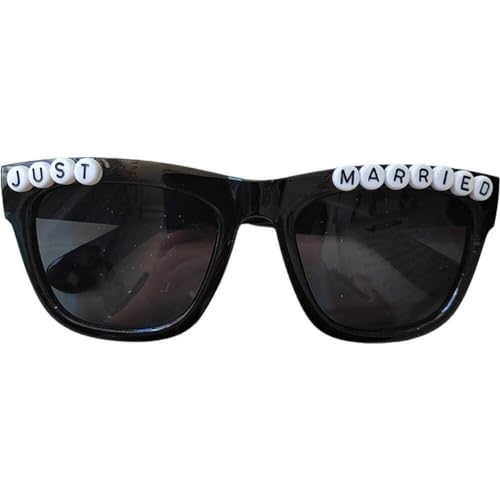Dianzan Braut-Sonnenbrille, Just Married-Brille, Vintage-Kunststoff-Sonnenbrille, Junggesellenabschieds-Sonnenbrille, Junggesellinnenabschieds-zubehör Für Reisen Dianzan Braut-Sonnenbrille, Just Married-Brille, Vintage-Kunststoff-Sonnenbrille, Junggesellenabschieds-Sonnenbrille, Junggesellinnenabschieds-zubehör Für Reisen von Dianzan