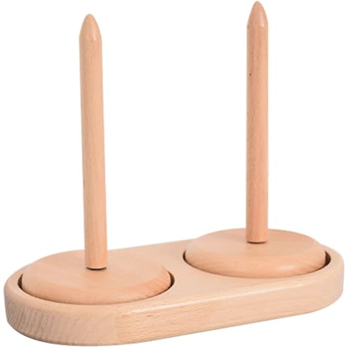 Dianzan Holzgarnhalter, Wollwickler, Garnaufbewahrungshalter Rotationsspindel, Doppelter Garnknäuelhalter Zum Basteln, Nähen, Häkeln Dianzan Holzgarnhalter, Wollwickler, Garnaufbewahrungshalter Rotationsspindel, Doppelter Garnknäuelhalter Zum Basteln, Nähen, Häkeln von Dianzan