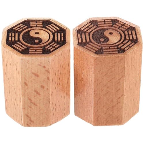 Dianzan Taiji Bagua Stempel, 2 Stück, Scrapbook-Stempel, Wiederverwendbar, Holzschnitzerei-Stempel, Einseitiger Taoistischer Stempel, Bastelwerkzeug Dianzan Taiji Bagua Stempel, 2 Stück, Scrapbook-Stempel, Wiederverwendbar, Holzschnitzerei-Stempel, Einseitiger Taoistischer Stempel, Bastelwerkzeug von Dianzan
