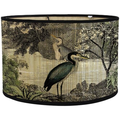 Dianzan Vintage Bambus Lampenschirm Retro Bedruckte Trommel Kronleuchter Lampenschirm Lampenabdeckung Lichtabdeckung Austauschbar Für Hängende Bodenleuchte Decke Dianzan Vintage Bambus Lampenschirm Retro Bedruckte Trommel Kronleuchter Lampenschirm Lampenabdeckung Lichtabdeckung Austauschbar Für Hängende Bodenleuchte Decke von Dianzan