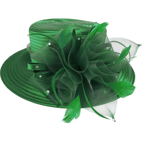 Eleganter Blumen-Fascinator-Hut, Sommerhut Breiter Krempe Aus Netzstoff, Hochzeitshut Für Die Kirche, Blumen-Fascinator-Hut Für Bankett, Cocktail-teeparty Eleganter Blumen-Fascinator-Hut, Sommerhut Breiter Krempe Aus Netzstoff, Hochzeitshut Für Die Kirche, Blumen-Fascinator-Hut Für Bankett, Cocktail-teeparty von Dianzan